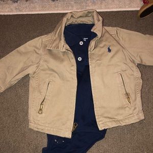 Polo Ralph Lauren jacket and polo onesie set